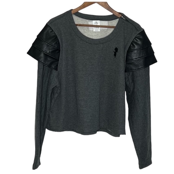 Disney Tops - Disney Store Incredible Edna Mode Zip Pleather Shoulder Sweatshirt
